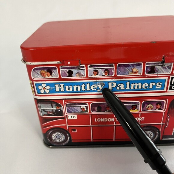 Huntley Palmers London Transport Double Decker Bus Miniature Biscuit Tin - Picture 5 of 11
